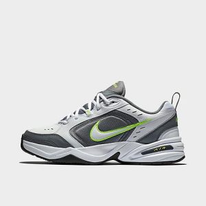 Nike Men&apos;s Air Monarch IV Training Shoes in White/Grey/White Size 8.0 Leather - 5165559