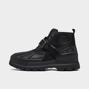 Polo Ralph Lauren Men&apos;s Oslo Low Waterproof Boots in Black/Black Size 12.0 Leather/Suede - 3057994