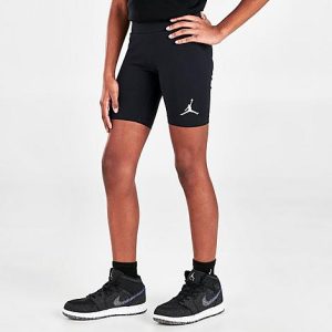Jordan Girls&apos; Essentials Bike Shorts in Black/Black Size Large Cotton - 5831627