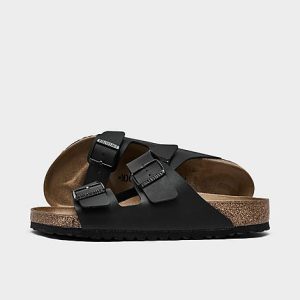 Birkenstock Men&apos;s Arizona Birko-Flor Sandals in Black/Black Size 46 Suede - 5681413