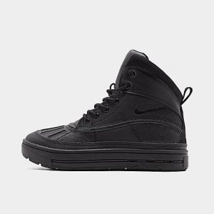 Nike Big Kids&apos; Woodside 2 High ACG Boots in Black/Black Size 5.5 Leather - 2493171