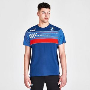 Puma Men&apos;s BMW M Motorsport SDS T-Shirt in Blue/Estate Blue Size Medium 100% Cotton - 5781041
