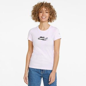 Puma Women&apos;s BMW M Motorsport Statement Graphic T-Shirt in Purple/Lavender Fog Size Medium 100% Cotton - 5797615