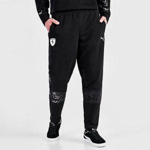 Puma Men&apos;s Ferrari Jogger Pants in Black/ Black Size Medium - 5780836
