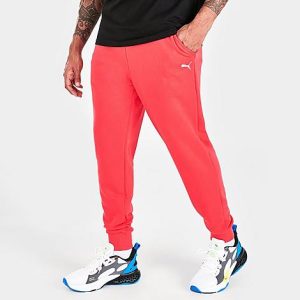 Puma Men&apos;s Mercedes F1 Jogger Pants in Red/Hibiscus Size Large Cotton - 5780882
