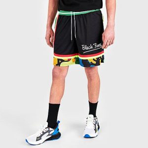 Puma Men&apos;s Black Fives Harlem Basketball Shorts Size Large 100% Polyester - 5781062