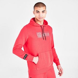 Puma Men&apos;s Mercedes AMG Petronas Star Pullover Hoodie in Red/Hibiscus Size Large Cotton/Polyester - 5780877