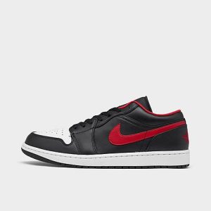 Jordan Air Retro 1 Low Casual Shoes in Black/Black Size 11.5 Leather - 3220120