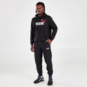 Puma Men&apos;s Logo Jogger Pants in Black/Black Size 2XL Cotton/Fleece - 5744054