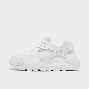 Nike Big Kids&apos; Huarache Run Casual Shoes in White/White Size 7.0 Spandex/Plastic - 2062971