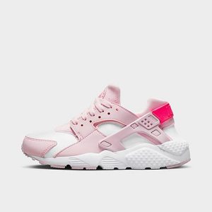 Nike Big Kids&apos; Huarache Run Casual Shoes in Pink/White/Pink Foam Size 7.0 Spandex/Plastic - 3524077