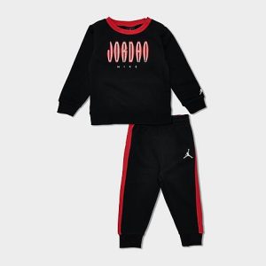 Jordan Infant MVP Statement Sweatshirt and Jogger Pants Set in White/Black Size 24M Fleece - 5840597