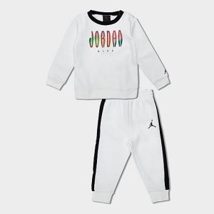 Jordan Infant MVP Statement Sweatshirt and Jogger Pants Set in White/Sail Size 24M Fleece - 5840600