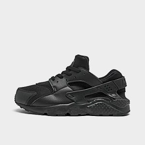 Nike Little Kids&apos; Huarache Run Casual Shoes in Black/Black Size 10.5 - 5152396