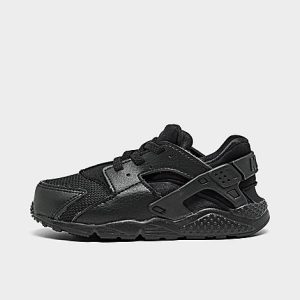 Nike Kids&apos; Toddler Huarache Run Casual Shoes in Black/Black Size 10.0 Suede - 2205608