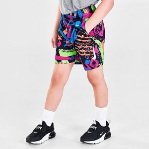 Nike Boys&apos; Toddler Thrill Allover Print Dri-FIT Shorts Size 2 T 100% Polyester - 5812223