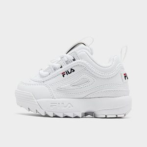 Fila Kids&apos; Toddler Disruptor 2 Casual Shoes in White/White Size 10.0 Leather/Suede - 2434063
