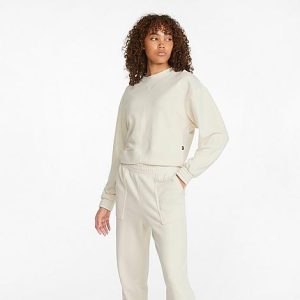 Puma Women&apos;s Loungewear Tracksuit in White/ White Size 2XL Cotton/Polyester - 5843341