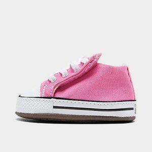 Converse Girls&apos; Infant Chuck Taylor All Star Cribster Crib Booties in Pink/Pink Size 4.0 Canvas/Lace - 2476982