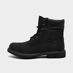 Timberland Women&apos;s 6 Inch Premium Waterproof Boots (Wide Width D) in Black/Black Nubuck Size 9.0 Leather - 3008529
