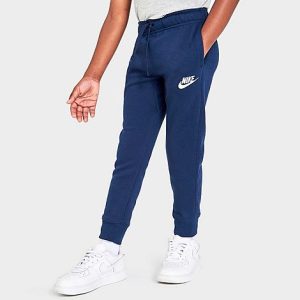 Nike Boys&apos; Little Kids&apos; Sportswear Club Fleece Jogger Pants in Blue/Midnight Navy Size 6 Cotton/Polyester/Fleece - 5840824