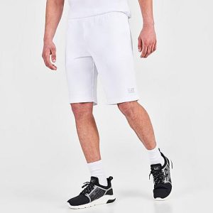 Emporio Armani Men&apos;s EA7 Small Logo Bermuda Shorts in White/White Size 2XL 100% Cotton - 5840796