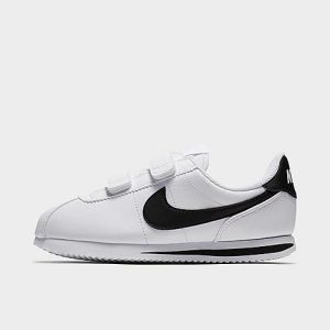 Nike Boys&apos; Little Kids&apos; Cortez Basic SL Casual Shoes in White/White Size 3.0 Leather - 2408776