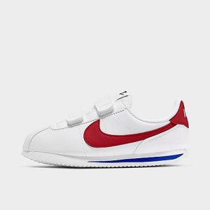Nike Boys&apos; Little Kids&apos; Cortez Basic SL Casual Shoes in White/White Size 13.0 Leather - 2427626