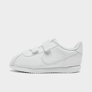 Nike Boys&apos; Toddler Cortez Basic SL Hook-and-Loop Casual Shoes in White/White Size 10.0 Leather - 3149791
