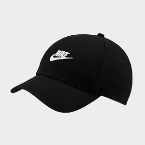 Nike Sportswear Heritage86 Futura Washed Adjustable Back Hat in Black/Black 100% Cotton/Twill - 5562726