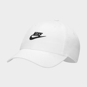 Nike Sportswear Heritage86 Futura Washed Adjustable Back Hat in White/White 100% Cotton/Twill - 5562727