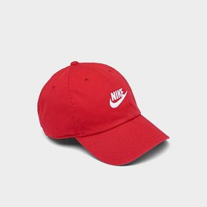 Nike Sportswear Heritage86 Futura Washed Adjustable Back Hat in Red/University Red 100% Cotton/Twill - 8098095