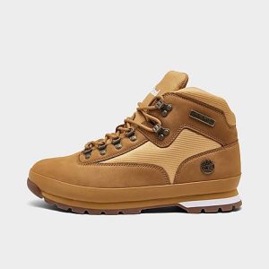 Timberland Men&apos;s Euro Hiker Boots in Beige/Wheat Size 8.0 Leather/Nylon/Lace - 1647141