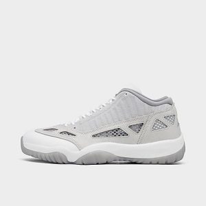 Jordan Air Retro 11 Low IE Basketball Shoes in Grey/Light Orewood Brown Size 10.0 Leather - 3171875