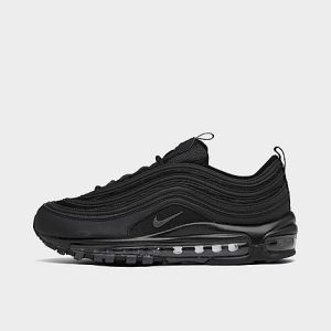 Nike Women&apos;s Air Max 97 Casual Shoes in Black/Black Size 7.5 Leather - 2431695