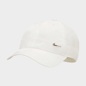 Nike Kids&apos; Sportswear Heritage H86 Metal Swoosh Adjustable Back Hat in White/Sail 100% Polyester - 8205172