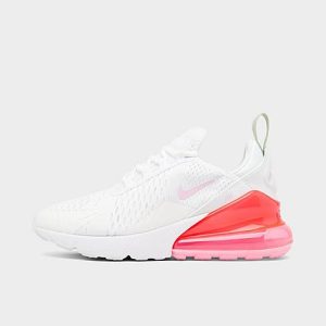 Nike Girls&apos; Big Kids&apos; Air Max 270 Casual Shoes in Orange/White/White Size 7.0 - 3177102