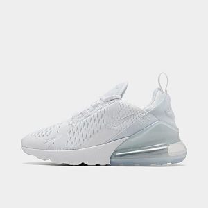 Nike Big Kids&apos; Air Max 270 Casual Shoes in White/White Size 7.0 - 2449788