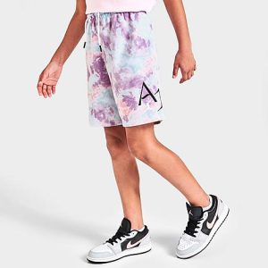 Jordan Girls&apos; Jumpman French Terry Shorts in Purple/Purple Size Large Cotton/Polyester - 5839447