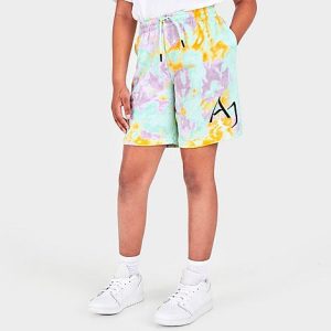 Jordan Girls&apos; Jumpman French Terry Shorts in Green/Mint Foam Size Large Cotton/Polyester - 5839443