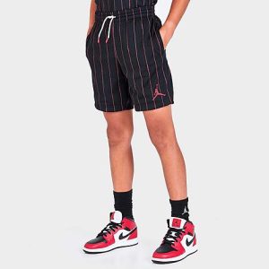 Jordan Kids&apos; Jordan Pinstripe Basketball Shorts in Red/Black/Black Size Medium - 5866603