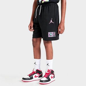 Jordan Kids&apos; Jordan Zion Holographic Shorts in Black/Black Size Large 100% Polyester/Knit - 5866644