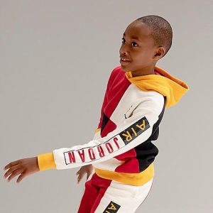 Jordan Boys&apos; Paprika Hoodie Size Medium Cotton/Polyester/Fleece - 5866751