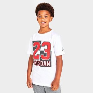 Jordan Boys&apos; 23 Constructed T-Shirt in White/White Size Large Knit - 5866736