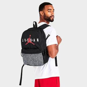 Jordan Air Jumpman Backpack in Black/Animal Print/Black Elephant Print Polyester - 8204822