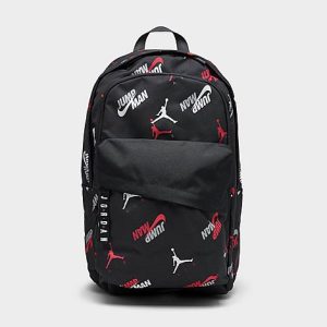 Jordan Air Patrol Backpack in Black/Black AOP Jumpman 100% Polyester - 8204829