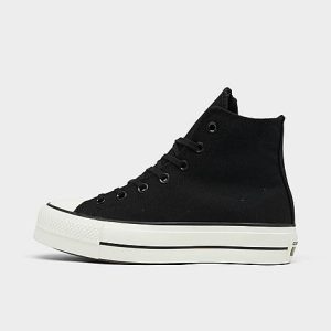Converse Women&apos;s Chuck Taylor All Star Lift Platform Casual Shoes in Black/Black Size 11.0 Cotton/Canvas - 3501459