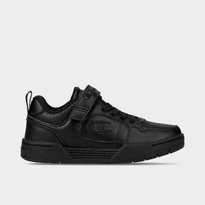 Champion Little Kids&apos; Arena Power Lo Casual Shoes in Black/Triple Black Size 13.0 Leather - 3551523