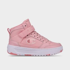 Champion Girls&apos; Little Kids&apos; Drome Hi Casual Shoes in Pink/Hush Pink Size 13.0 Leather - 3551539