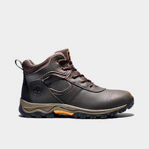 Timberland Boys&apos; Big Kids&apos; Mt. Maddsen Waterproof Hiking Boots in Brown/Dark Brown Size 7.0 Leather/Plastic - 2399177
